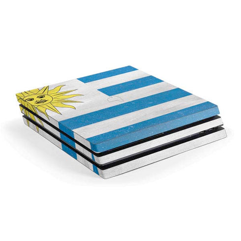 Uraguay Flag Distressed PlayStation PS4 Skins